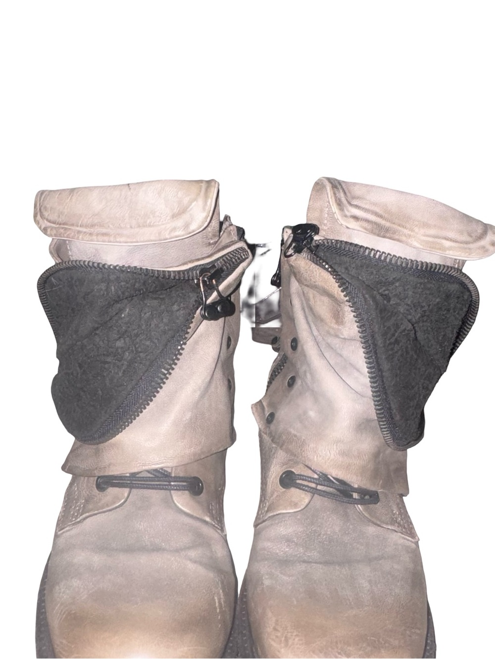 A.S.98 Distressed Leather Moto Boots Avant Garde Lagenlook Combat Ankle 8.5 39 - Picture 3 of 9